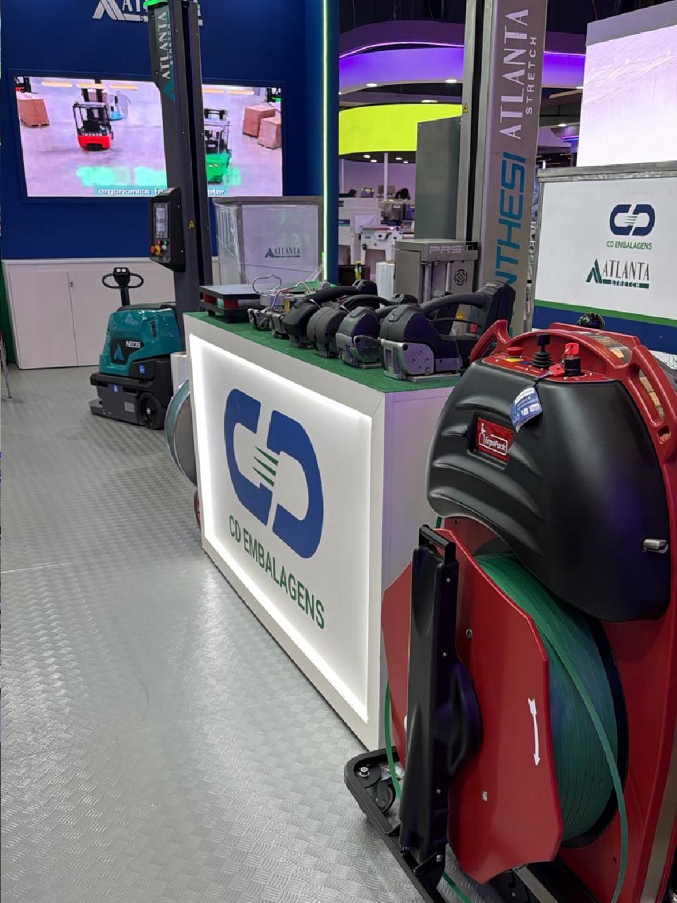 Marca CD Embalagens e equipamentos de final de linha na Fispal Tecnologia 2026
